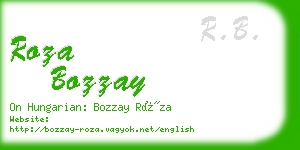 roza bozzay business card